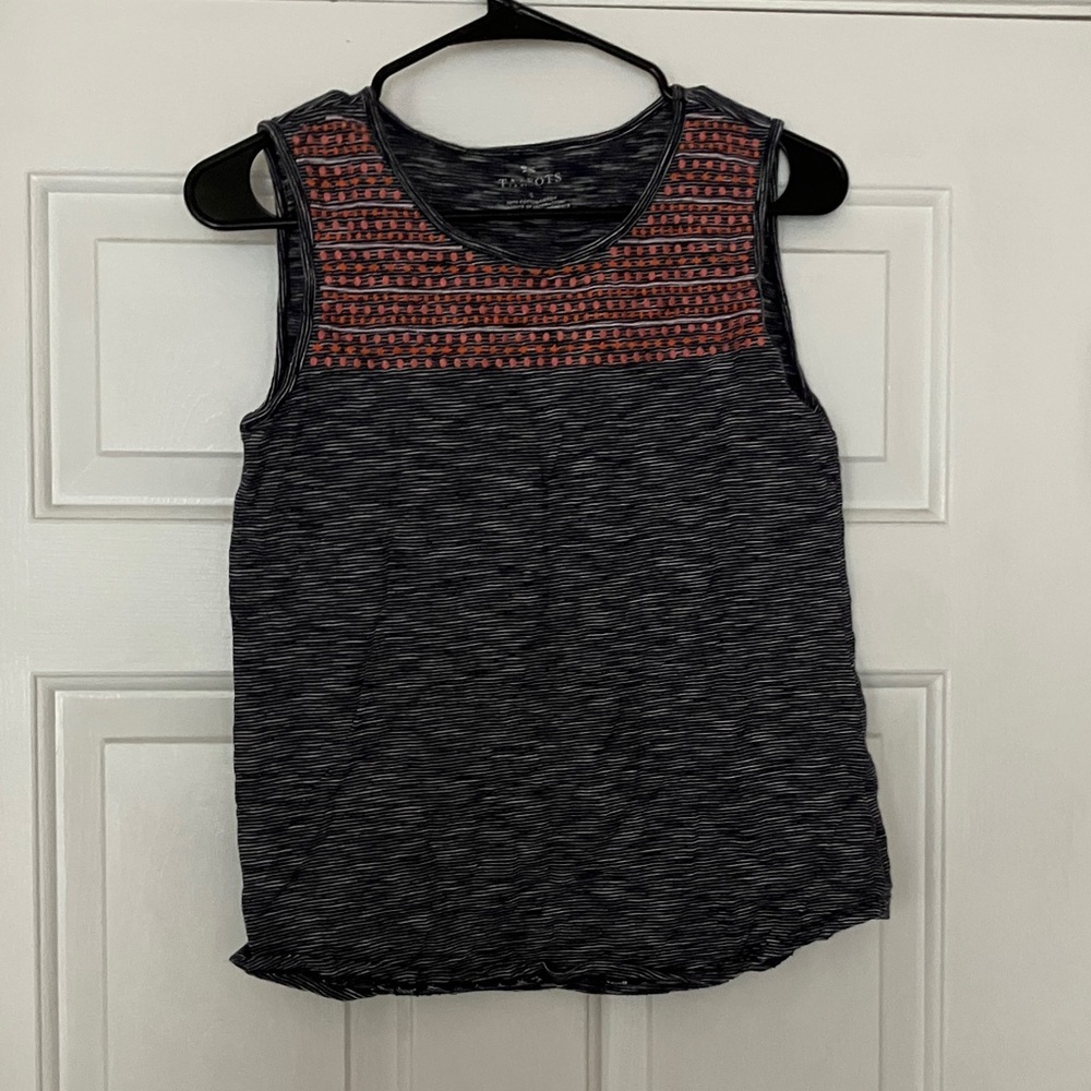 Talbots Women's Tank Top - Black and Red
